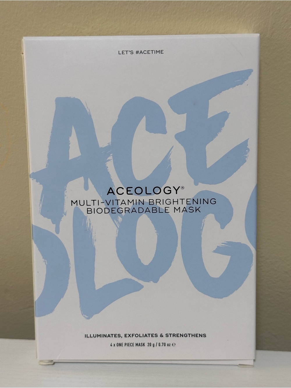 Aceology Multi-Vitamin Brightening Biodegradable Mask — Light Blue